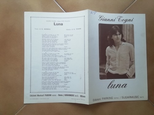 Gianni togni luna - gianni, spartito