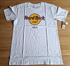 T-shirt maglietta HRC Hard Rock Cafe Oslo bianca logo classico taglia M NUOVA