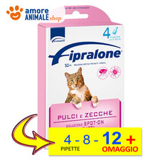 Fipralone Gatto - 4 / 8 / 12 pipette - Antiparassitario per Gatti - 4 PIPETTE