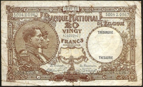 Belgio banconota di 20 - belgio,