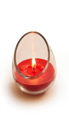 Candela rossa artigianale - candela,