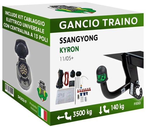Gancio fisso per ssangyong - gancio,