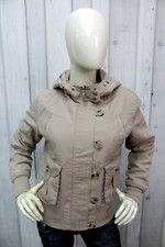 Giubbotto Woolrich Donna Taglia M Beige Giubbino Invernale Giacca Jacket Logo 