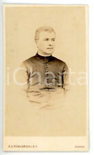 1870 ca TORINO Ritratto di sacerdote in veste talare *Foto VIALARDI - CDV