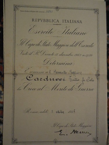 Attestato per croce merito - croce, al