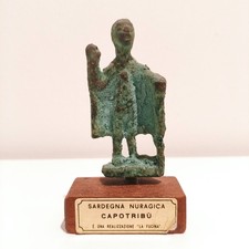 Bronzetto sardo nuragico capo - sardo,