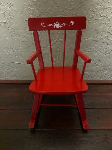 Sedia dondolo vintage rossa - dondolo,