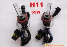 COPPIA LAMPADINE XENON H11 24v 55w HID RICAMBI CAMION TIR CAMPER LUCE BIANCA 6K