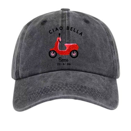 Cappello ciao bella roma rosso - cappello,