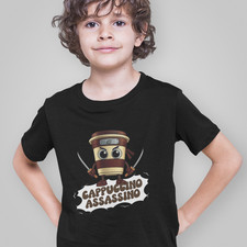 T-SHIRT Cappuccino Assassino Italiana Brainrot Meme Bambini | Maglietta YouTube