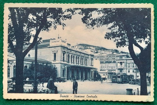 Cartolina trieste stazione - cartolina,
