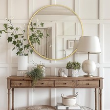 Specchio da parete oro tondo