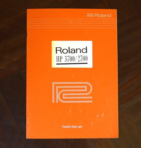 Roland 2700 3700 - hp-3700, manuale