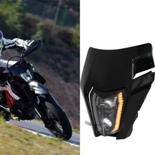 Mascherina Faro Led Nero gialla Per Universale Cross Enduro KTM GasGas Honda