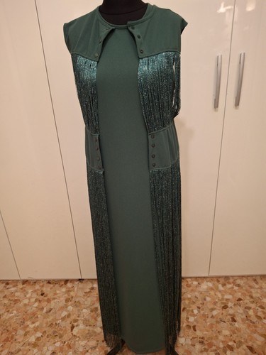 Completo abito verde lungo - completo,