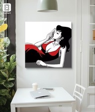 Quadro 70 X 70  - Margot - Lupin - pop art dipinto a mano  - arredamento moderno