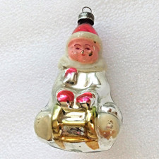Vecchia slitta per bambini vintage in vetro ucraino ornamento natalizio...