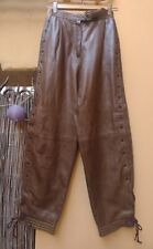 Vintage "LA MATTA" Galtrucco Soft Nappa Natural Leather Woman Light Brown Pants