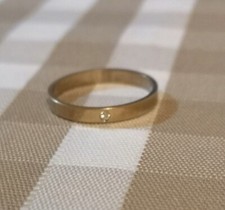 Fedina Oro inox Con Diamante