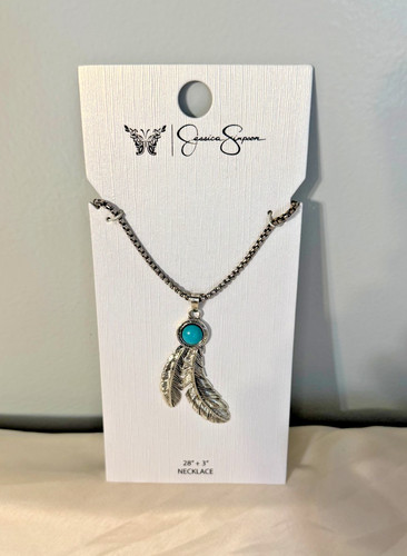 Collana con ciondolo - , piuma