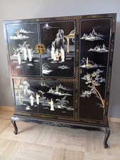 CREDENZA 4 ANTE DECORATA LACCA CINESE 1900/50 CINA 