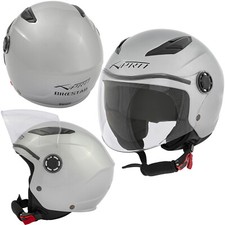 Casco Scooter Moto Ragazzo Bambino Protettivo ECE 22 06 Certificato Argento
