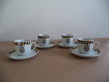 Juventus Tognana set 4 tazzine caffè logo scudo della squadra bianco nero giallo