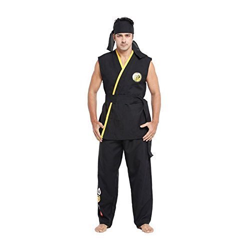 Costume karate cobra nero uomo - costume,
