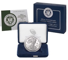 250th Anniversary United States Army American Eagle One Ounce Silver Proof Coin
