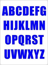 Kit 26 x Adesive sticker adesivo lettere auto moto alfabeto tunning blu