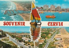 C4 - Cp Cartolina Souvenir CERVIA Vedutine  - Fg  Vg 1982