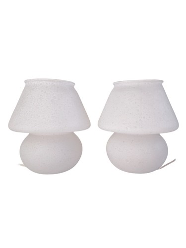 Lampade coppia fungo vetro - coppia,