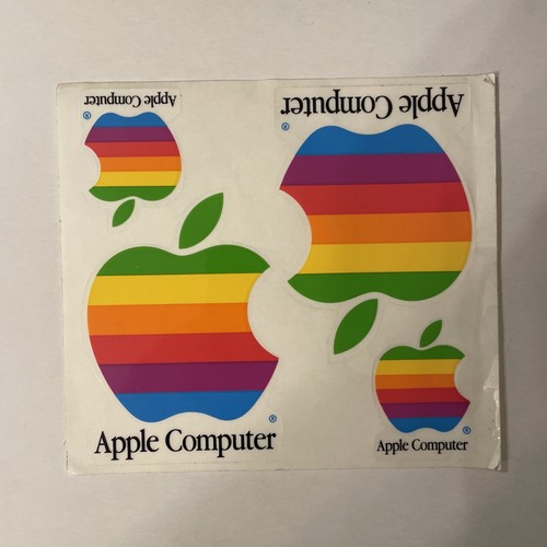 Adesivi apple vintage anni - adesivi,