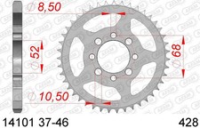 Pignone acciaio 40 denti 428