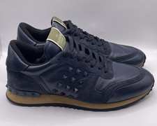 Sneakers Valentino Garavani blu Rockrunner da ginnastica in pelle scamosciata taglia EU40 UK6 