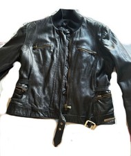 giubbino pelle donna Versace