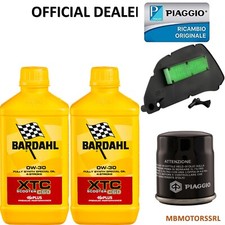 KIT TAGLIANDO PIAGGIO MEDLEY 150 OLIO MOTORE BARDAHL 0W30 2016/2019 ORIGINALE