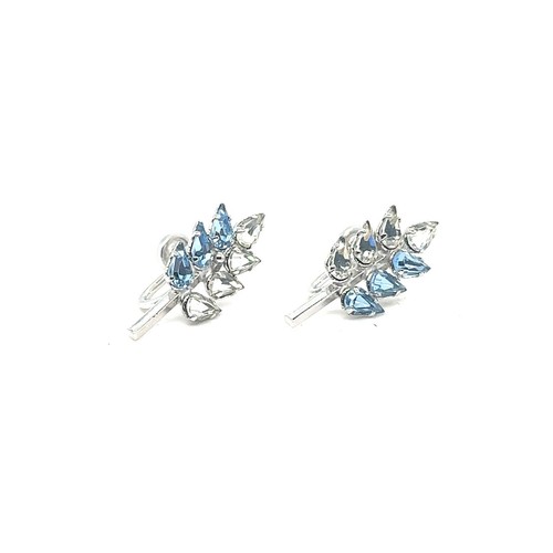 Orecchini cristallo blu e - blu,