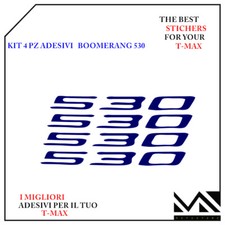   4 adesivi 530 boomerang Yamaha TMAX 530 T MAX scritte adesive 530 COLORE BLU