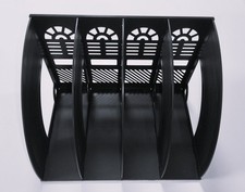 Portariviste Porta riviste libri verticale plastica nero 4 posti