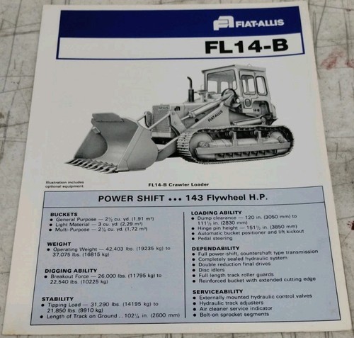 Fiat allis fl14 - allis, fl14-b