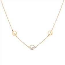 Collana Fendi F is Fendi GP X strass oro