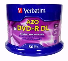  50 VERBATIM AZO 8X DVD+R DL