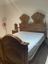 Camera da letto matrimoniale fine ‘800/ inizio ‘900 restaurata, legno massiccio