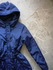 Cappotto impermeabile Giacca imbottita con cappuccio da donna blu media, tg. S