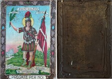 ANTICA TARGA METALLO RELIGIOSA