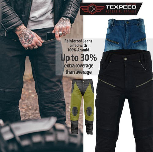 Moto jeans pantaloni - jeans,