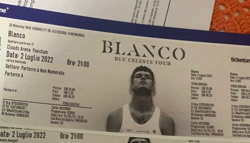 Biglietto concerto blanco - biglietto,