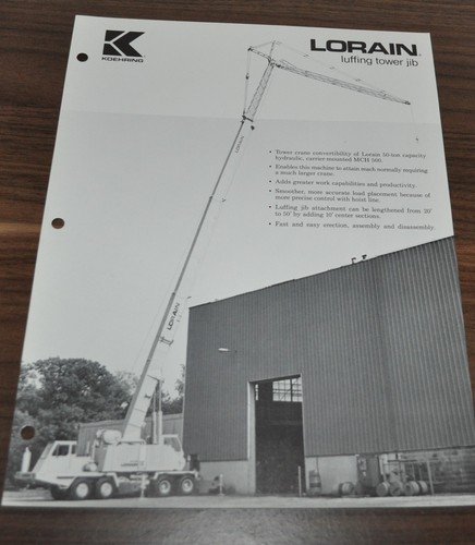 Lorain luffing tower jib crane - tower,