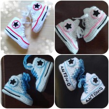 Scarpine newborn crochet shoes